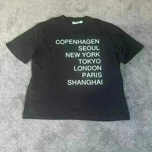 Noisy may Black Graphic Tee with White City Text